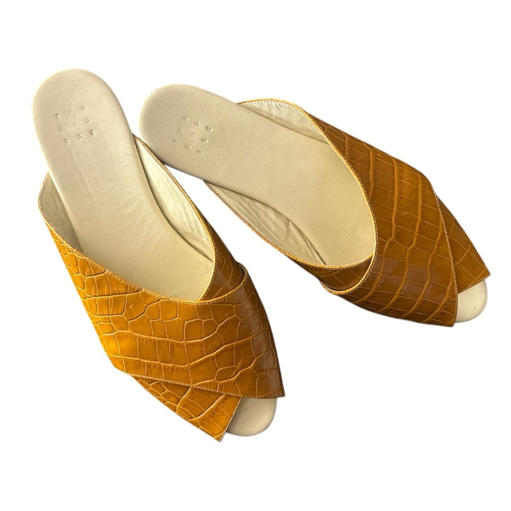 Ted Baker Mustard Mules Excellent Condition
